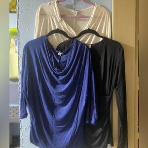 Set of 3 Cowl Neck Tops